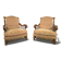 Pair of Louis XIII style armchairs