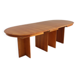 Table à manger ovale extensible vintage des années 1960