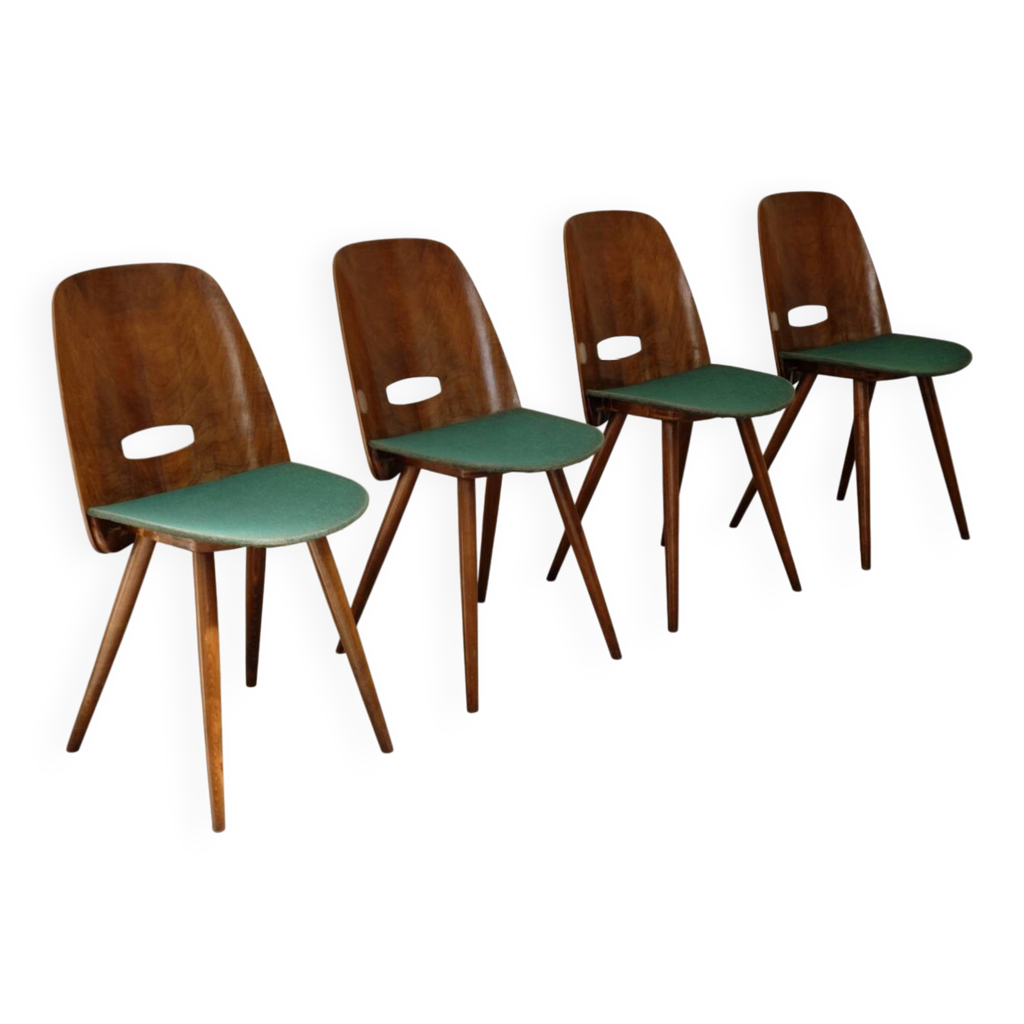Set of 4 Lollipop chairs by Frantisek Jirak for Tatra 1960