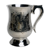 Arts de la table, chope mug tasse en métal argenté XXème