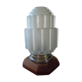 30 year old art deco glass lamp