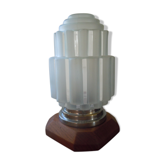 30 year old art deco glass lamp