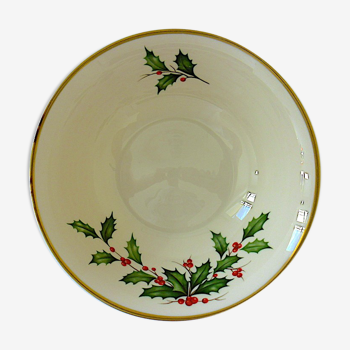 Porcelain salad with trendy holly berries - Lenox - Made in U.S.A.