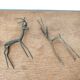 Duo of african brass gazelles