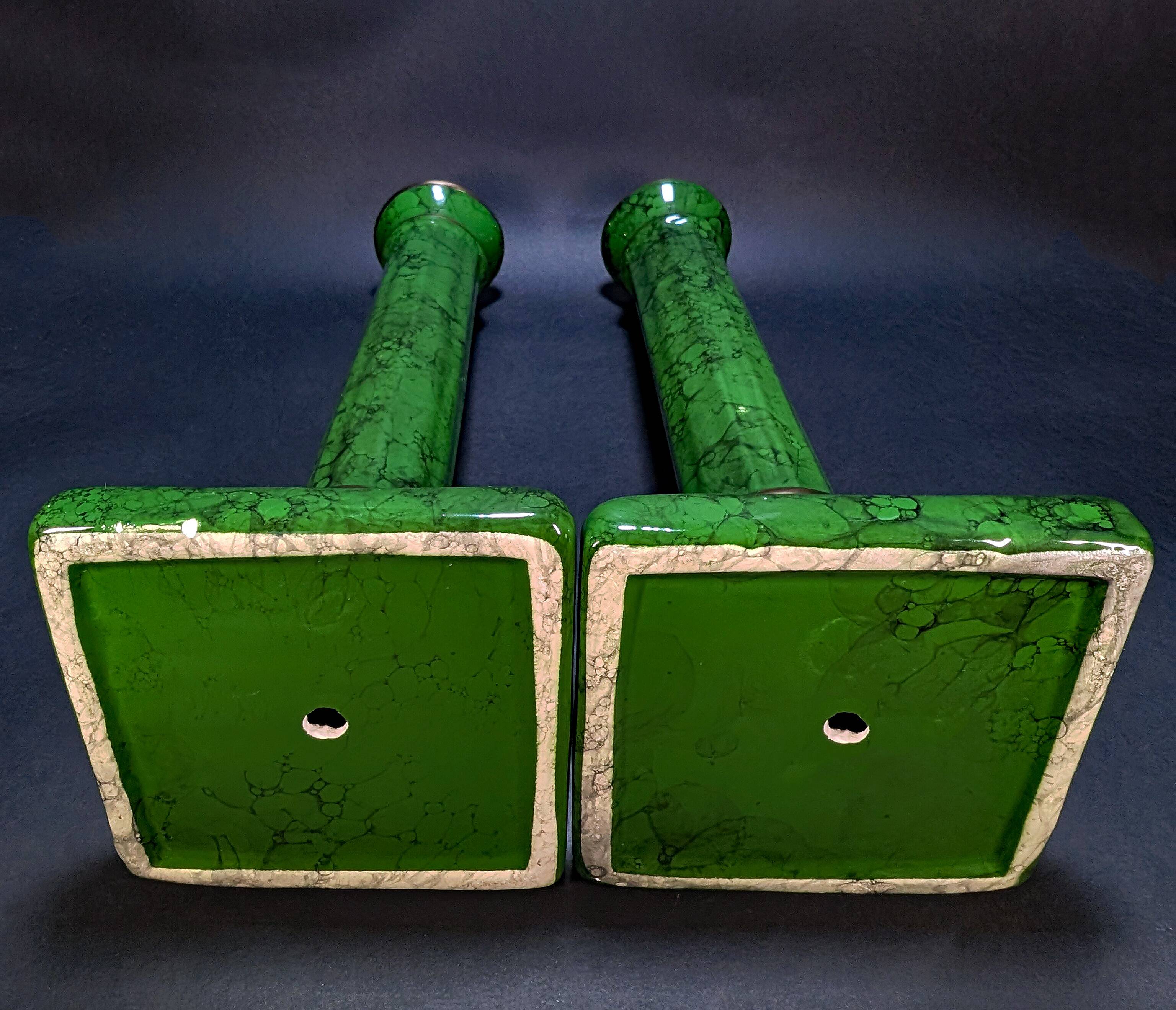 Pair of Decorative Neoclassical Columns Hollywood Regency 33x12 cm