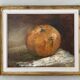 Vintage Still life with Pumkin oil Painting on Canvas signed