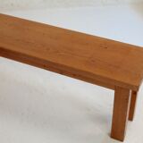 Pair of brutalist benches. Wood. France. Circa 1960.