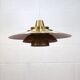 Rare David Mogensen Golden Pendant Lamp for Super Light : 1970s Scandinavia