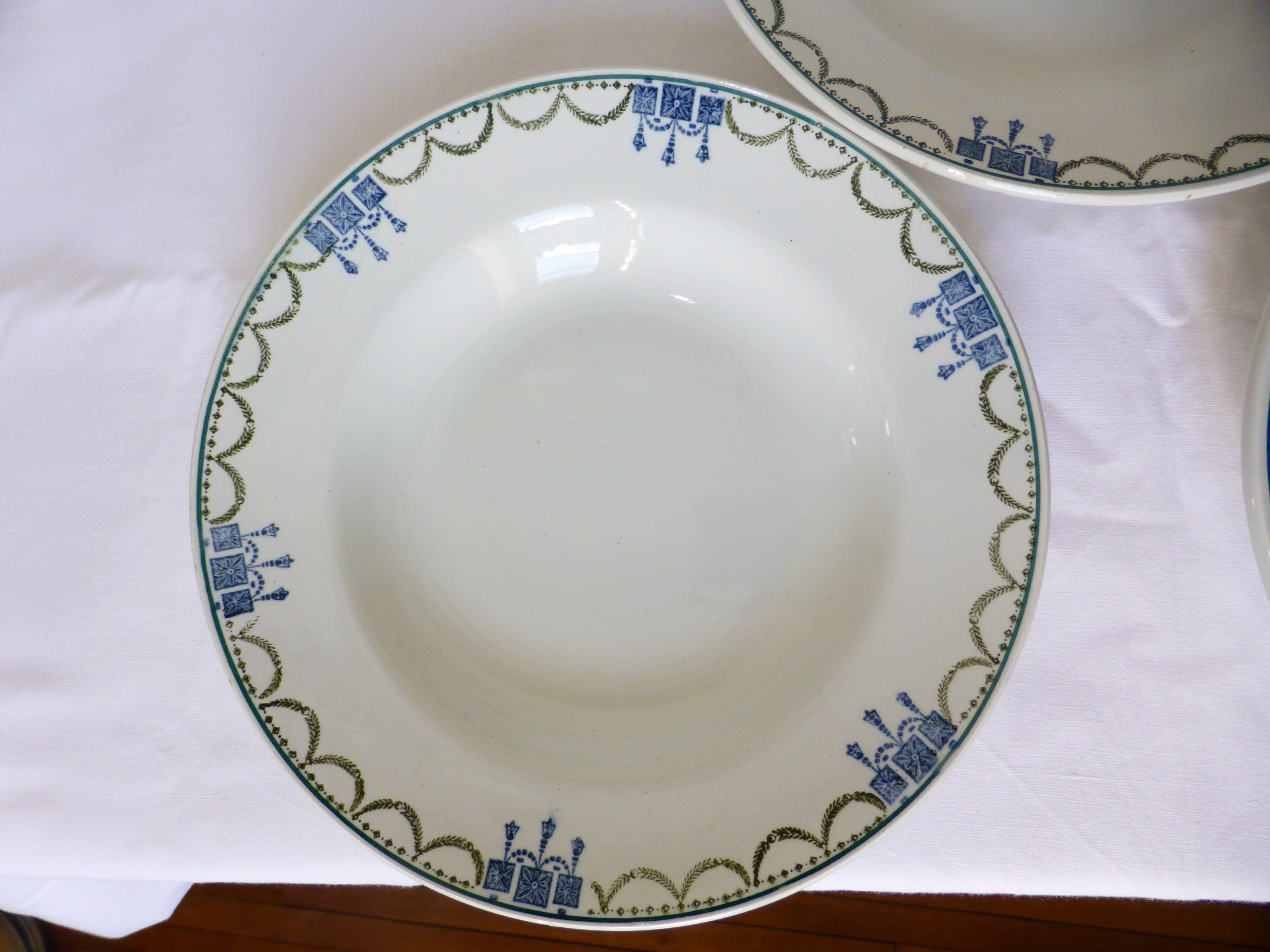 3 vintage deep plates from St Amand 220645