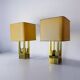 Paire de lampes Regency par Bd Lumica, Italie, 1970