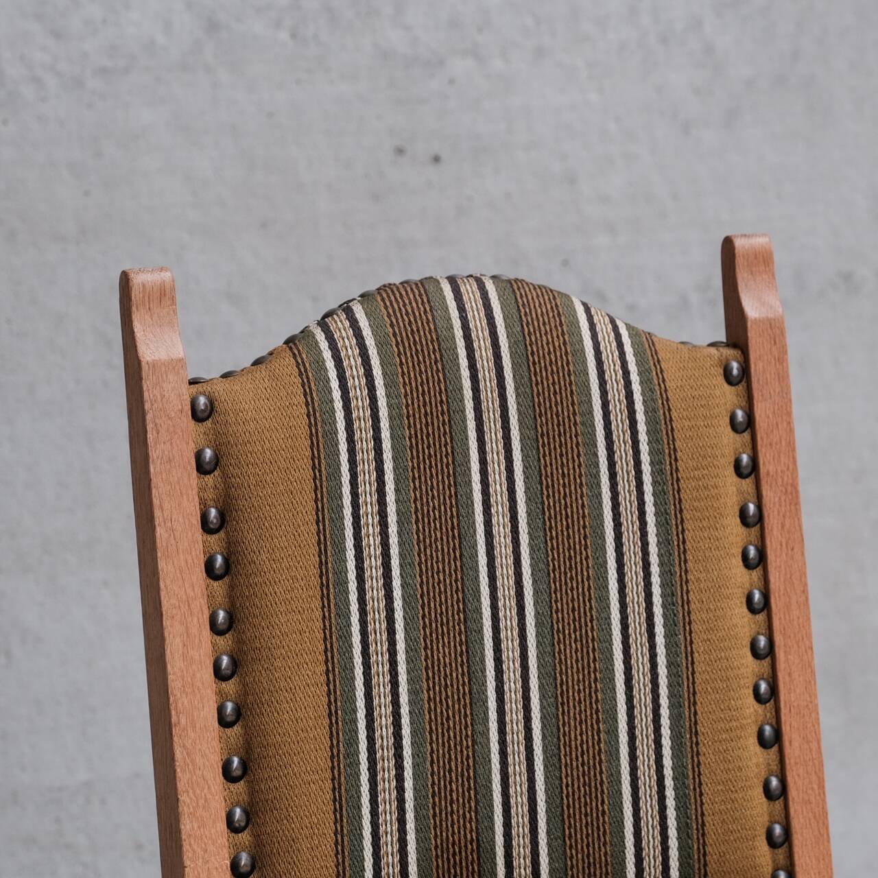 Danish Mid-Century Oak Upholstered Dining Chairs (6)