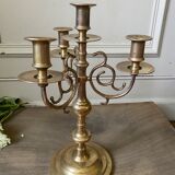 Pair of old brass candlesticks