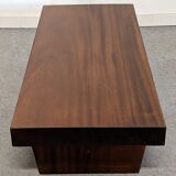 Brutalist coffee table in solid teak from the 60s/70s