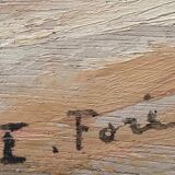 Painting bifacial view orientalist and mediterranean landscape signed mid-XX°