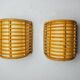 Pair of rattan sconces France 1960