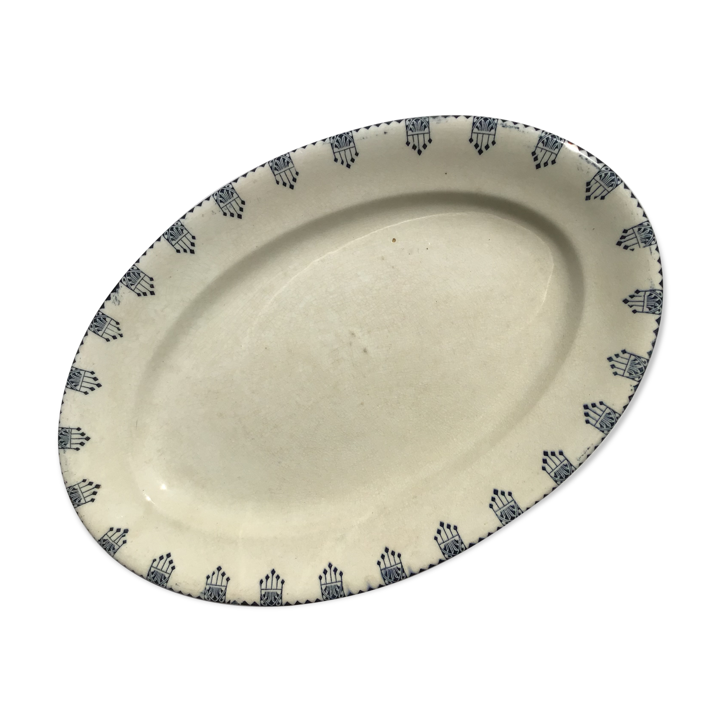 Oval dish Terre de Fer marine Rotterdam