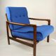 Fauteuil bleu vintage de 1970 design par Z.Baczyk