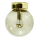 Textured Glass Ceiling Lamp by Glashütte Limburg Germany 1970s