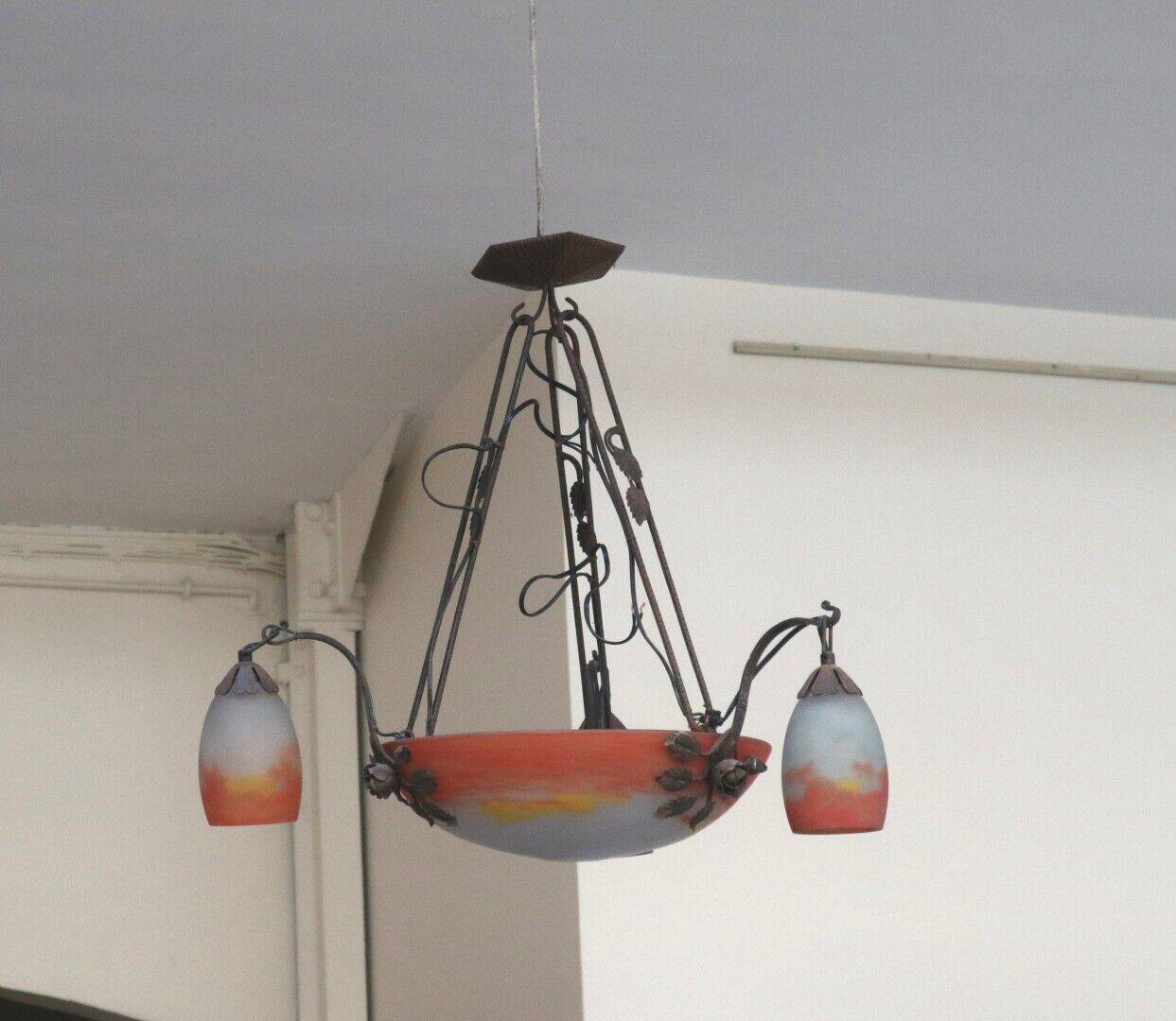 Suspension Croismare à 4 feux de lumière