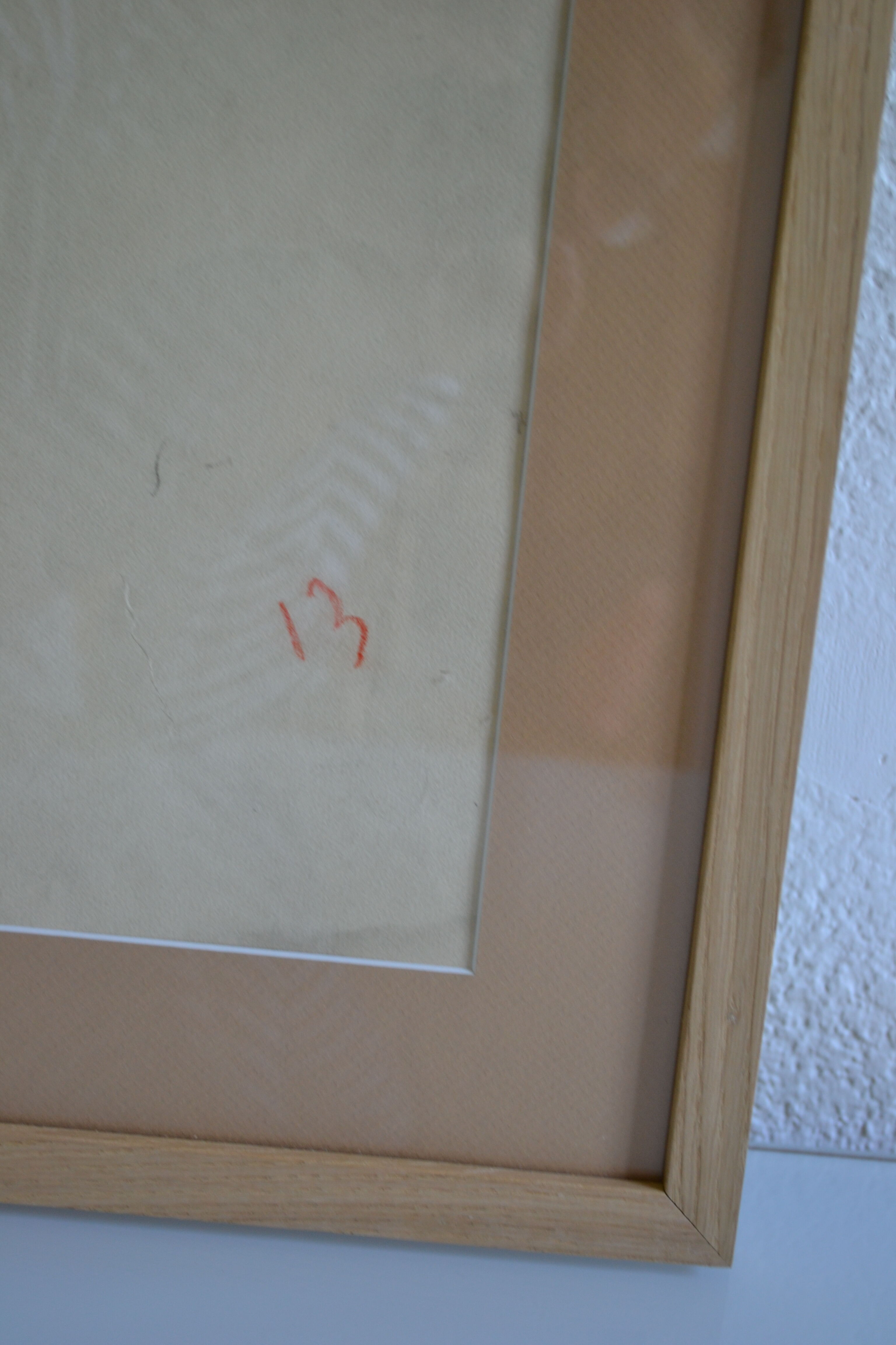 Dessin au fusain femme nu academique circa 1900