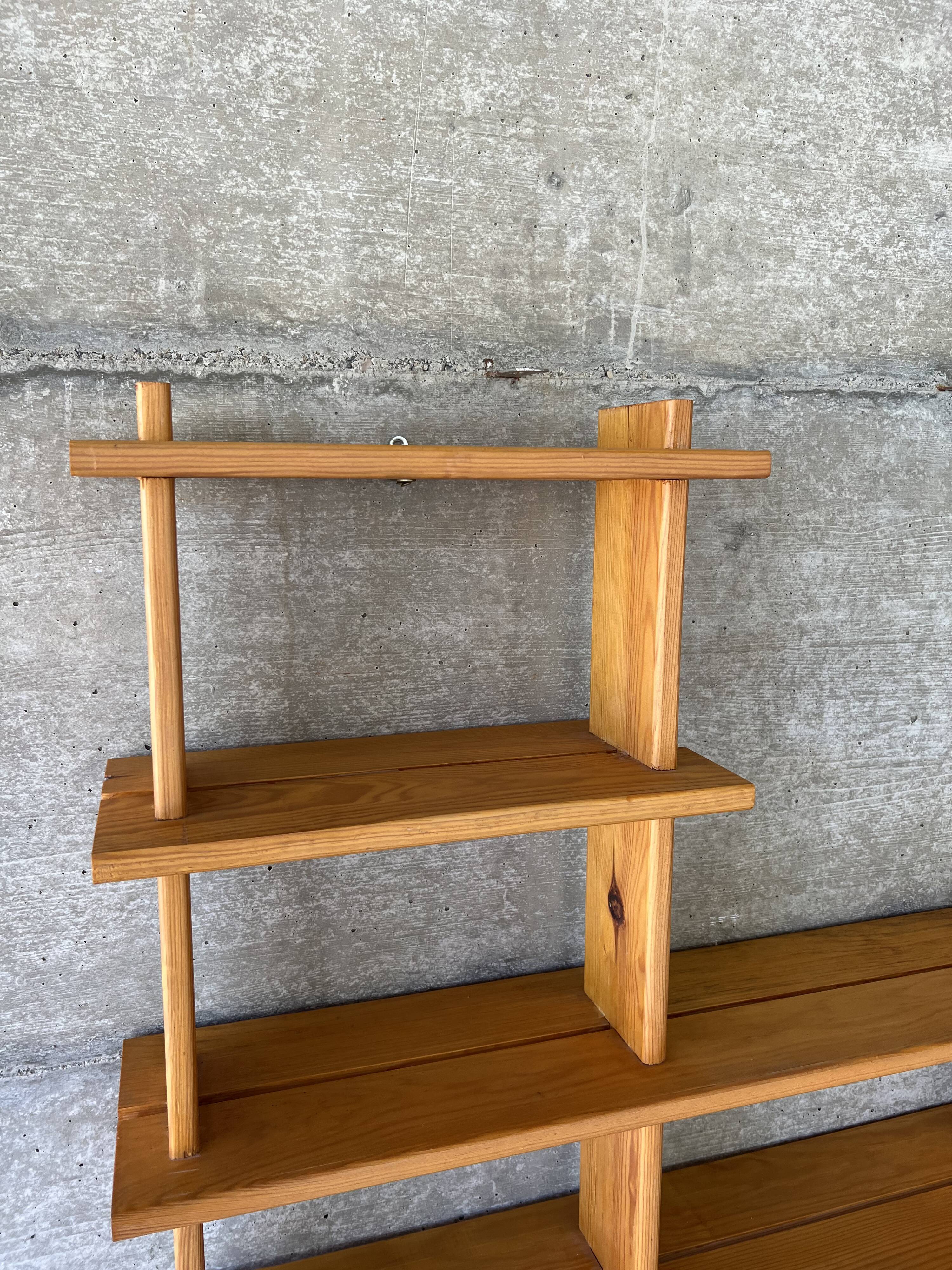 Modernist pine shelf bookcase Regain