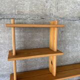 Modernist pine shelf bookcase Regain