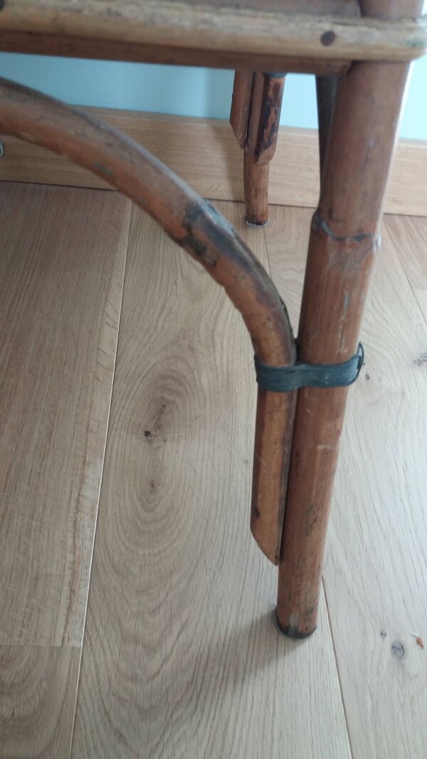 Fauteuil bistrot en bambou et osier