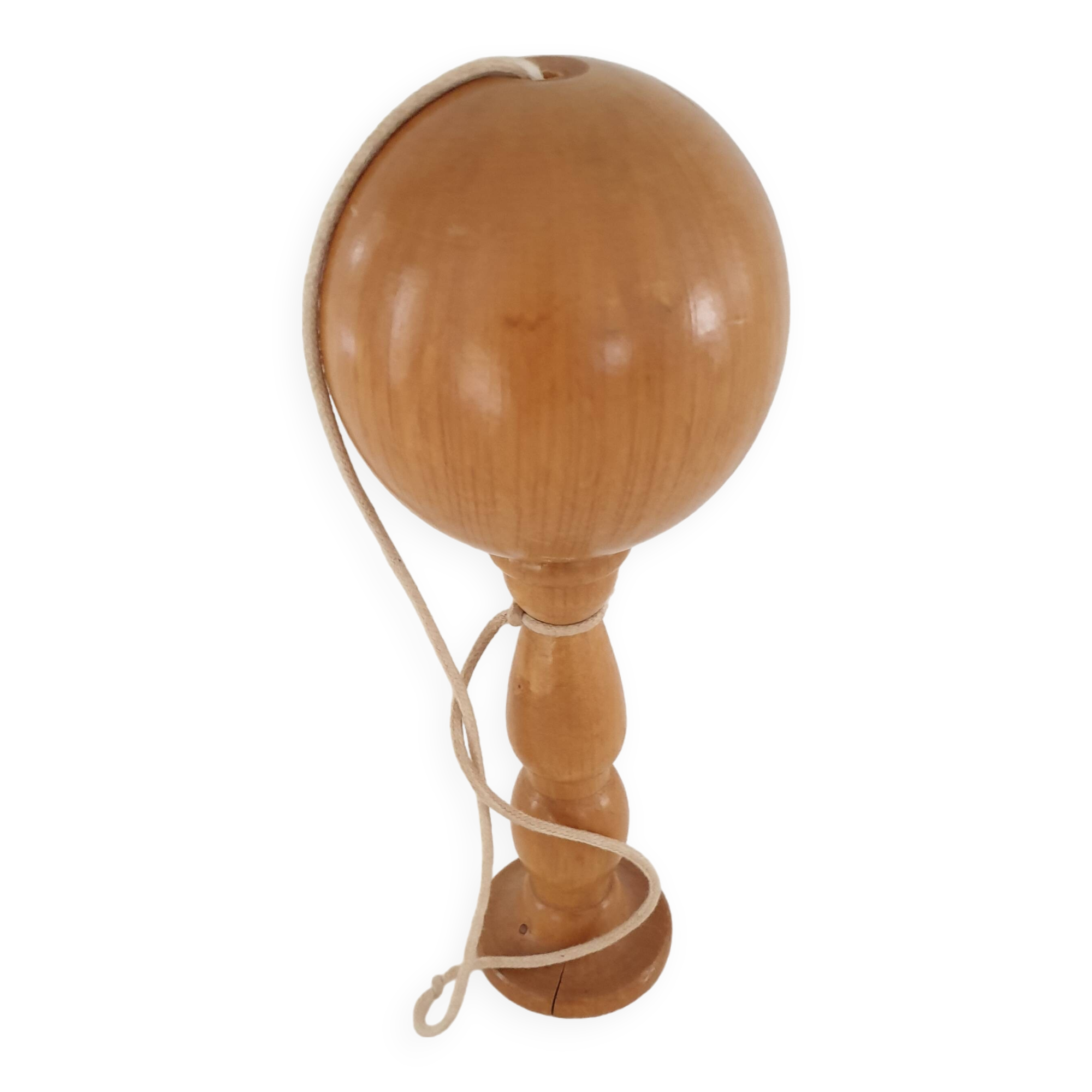 Old wooden Bilboquet Height 23 Cm