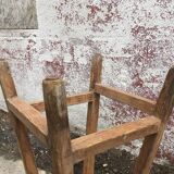 Wooden workshop stool in its juice