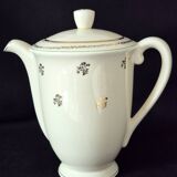 Antique pouring coffee pot in Gien earthenware, Valence model, A040