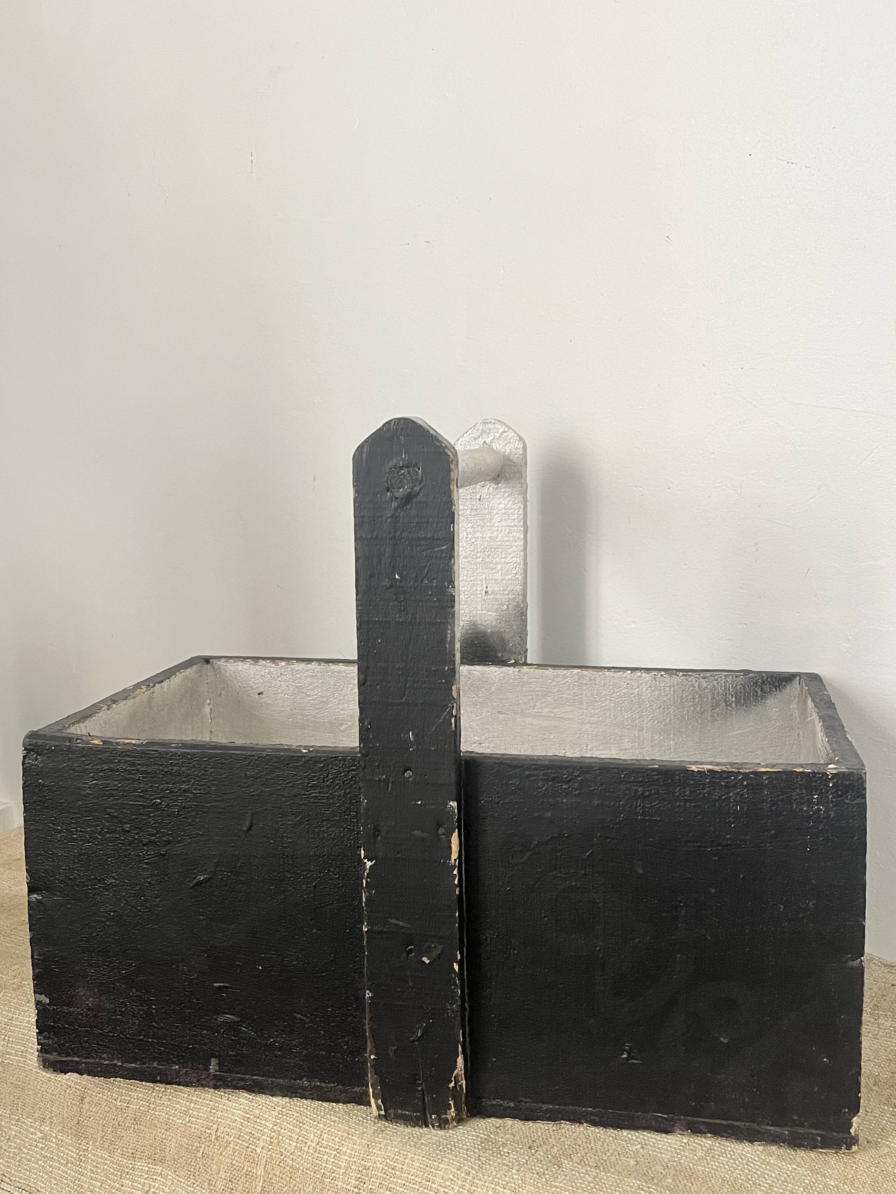 Wooden basket for the garden or workshop, folk art
