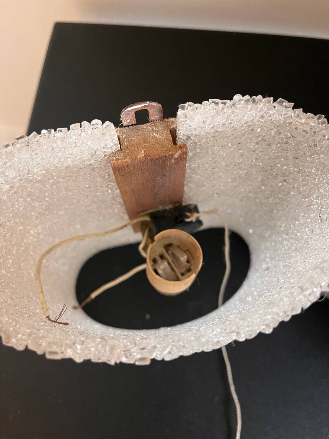 Pair of perspex wall lights