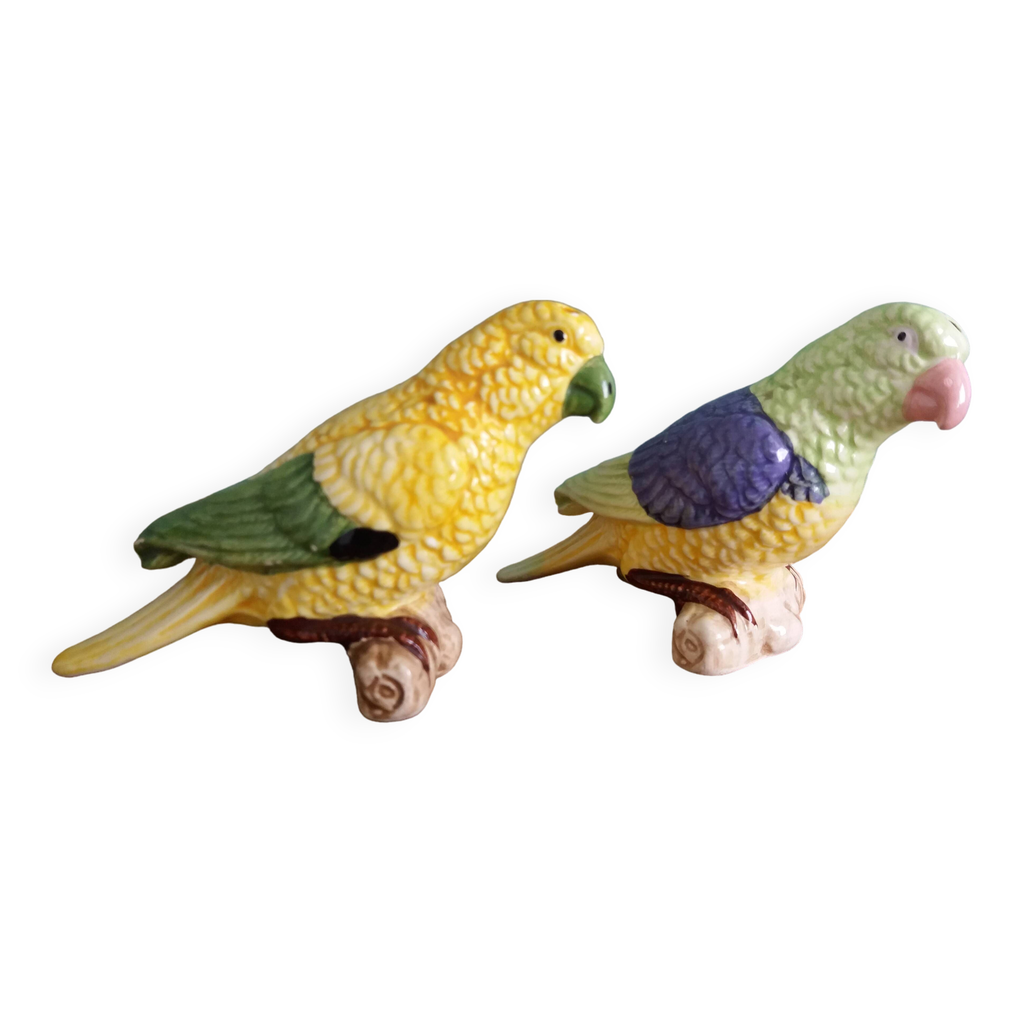 Salt shaker zoomorphic parakeet bird