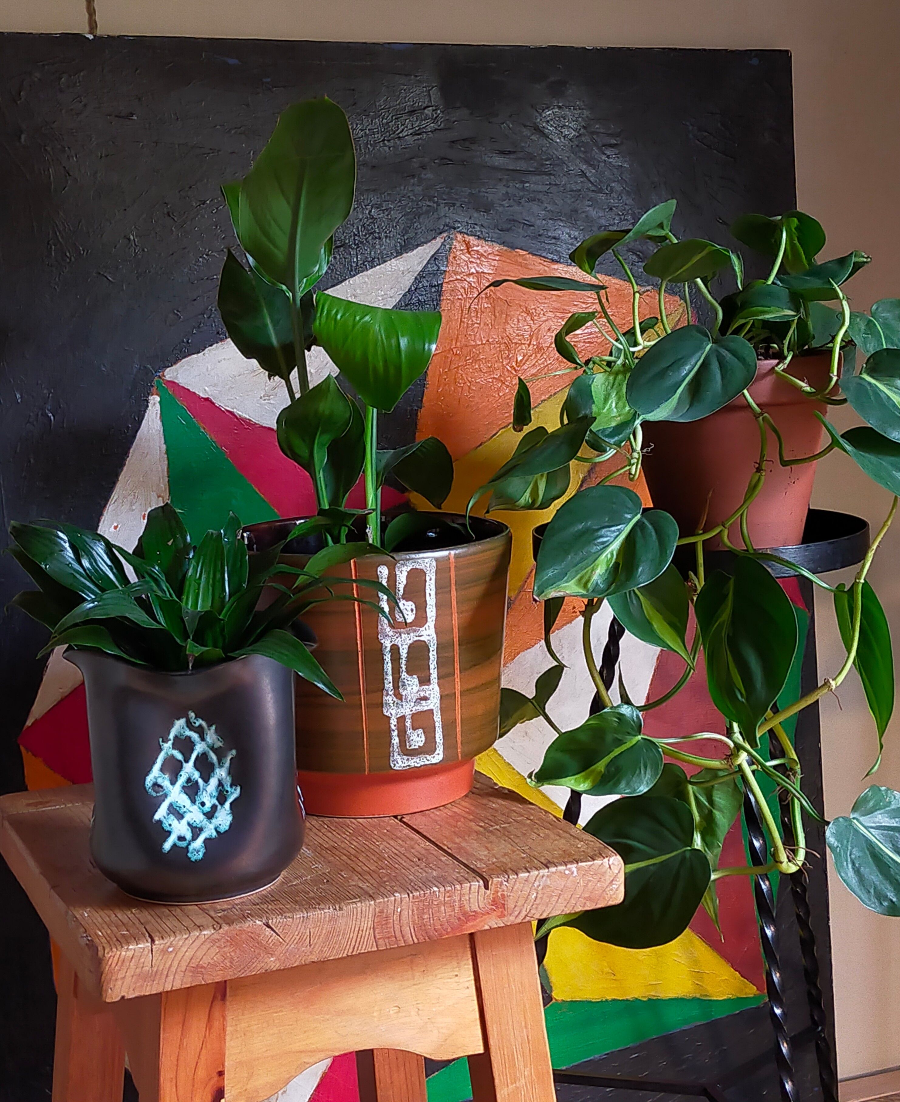 Ceramic potter's pot cover vase 50s