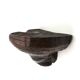 Natural mushroom-shaped wall shelf in dark wood, 1970s.