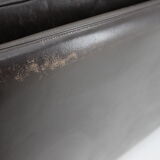 1970s Danish 3-seater sofa in dark brown leather