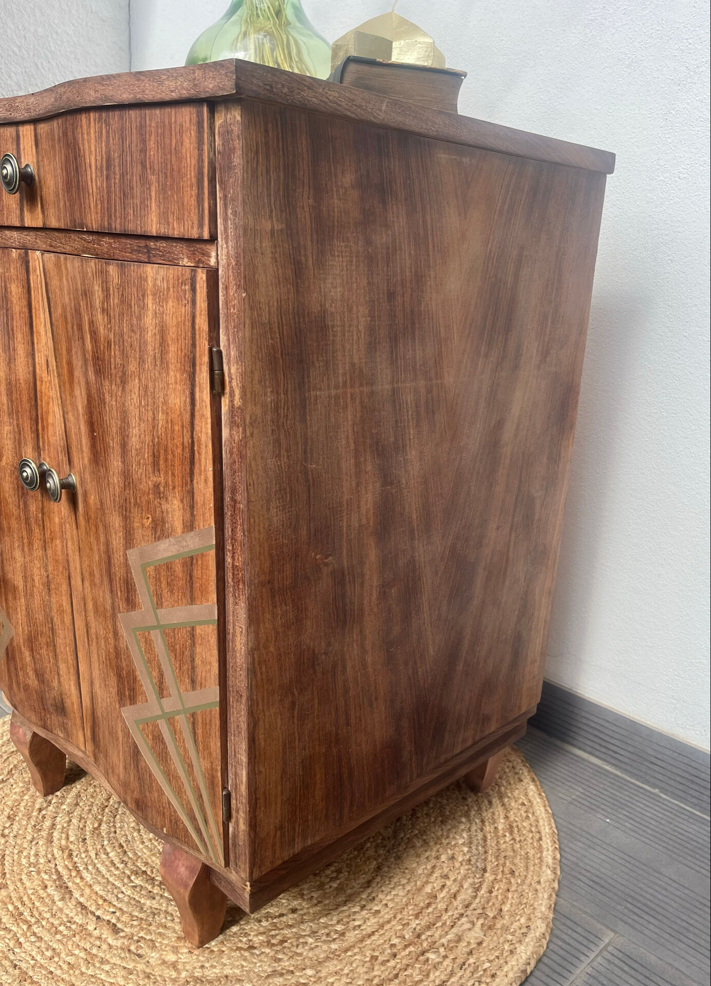 Art Deco sideboard with rounded doors