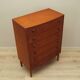 Teak chest of drawers, Danish design, 1960s, designer: Kai Kristiansen