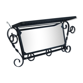 Wrought iron coat rack