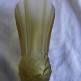 Pineapple vase in frosted glass