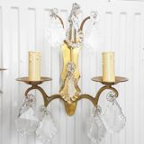 Pair of wall sconces in bronze and crystal – Empire Style – MG