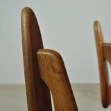 Classic Danish vintage scissor armchair by Arne Hovmand Olsen in OAK, 1960