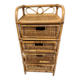 Storage unit, rattan chest of drawers