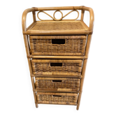 Storage furniture, rattan chest of drawers