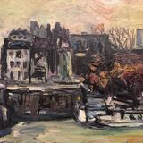 Pont Neuf in Paris, morning light by Maurice Verdier, School of Paris