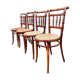 4 bentwood and webbing Dining Chairs by Jacob and Josef Kohn