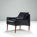 Lounge chair model 800 in leather by Hans Olsen CS Mobler Denmark 1958