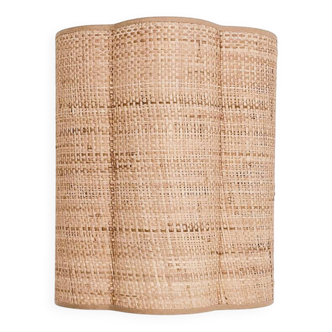 “Foam” wall light in raffia