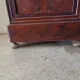 Louis Philippe XIX mahogany veneer and marble bedside table