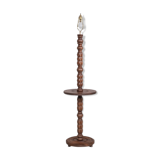 Art Deco Geometric Oak French Mid-Century Floor Lamp